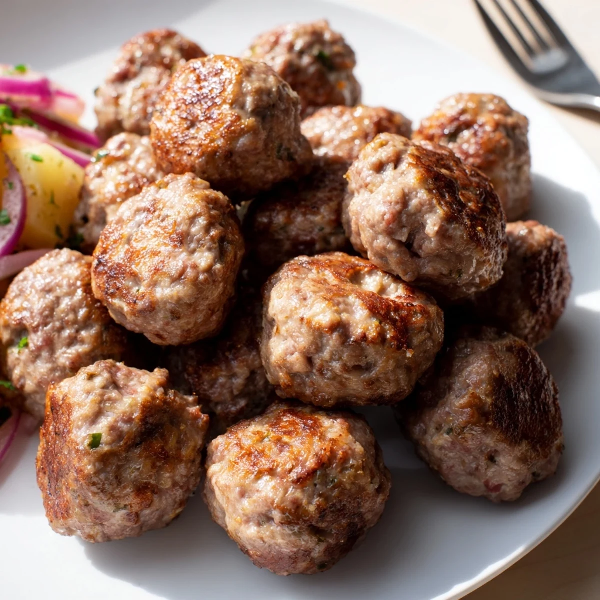 Fleischbällchen mit Kartoffelsalat