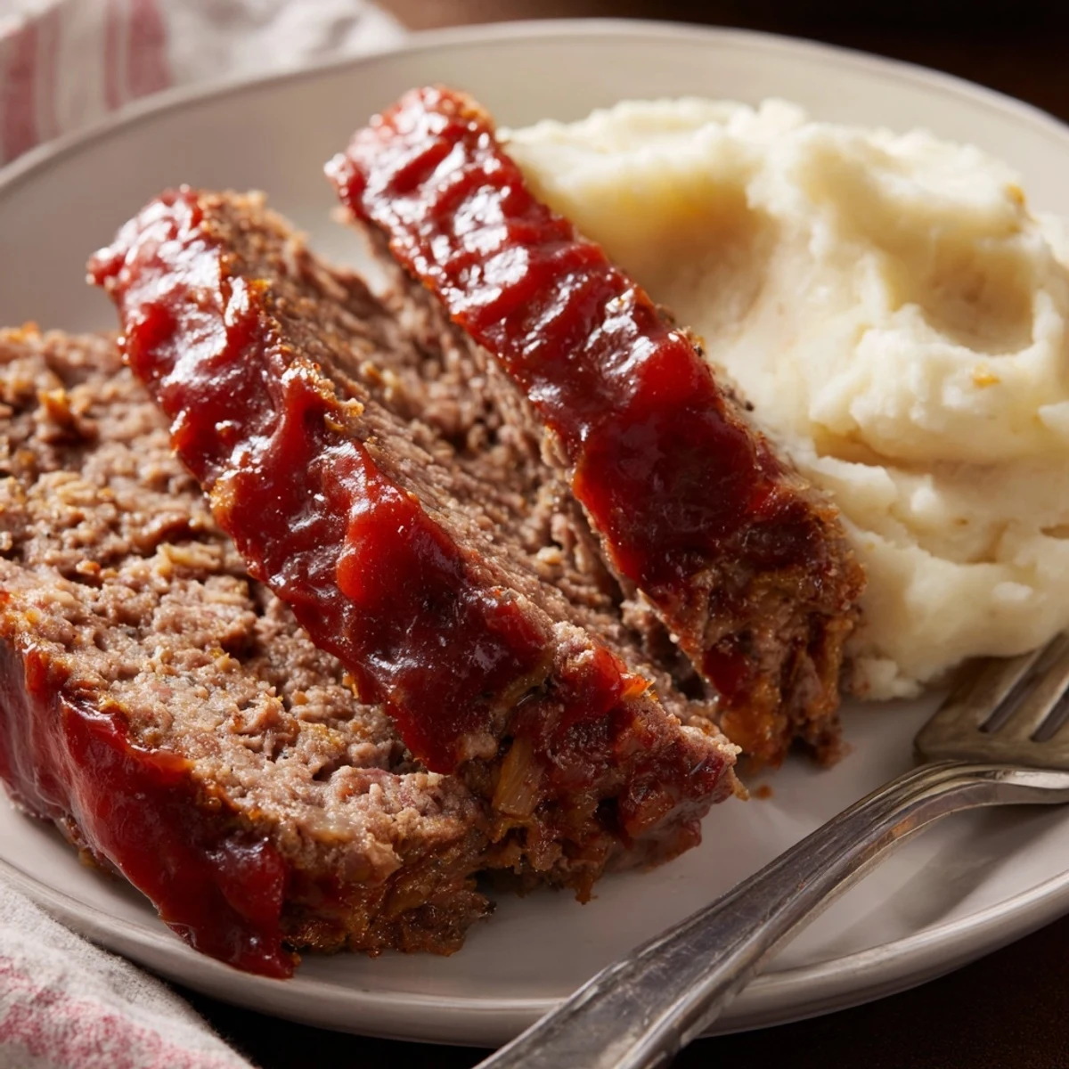 Saftiger Fleischlaib mit Kartoffeln