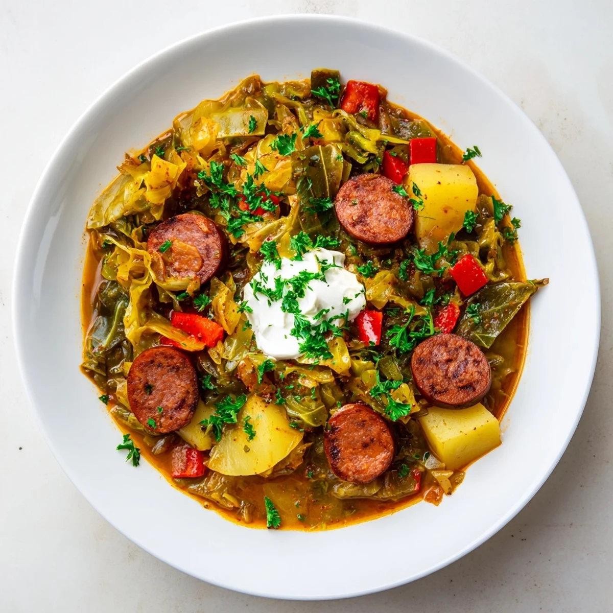 Wurst Kraut Eintopf authentisch