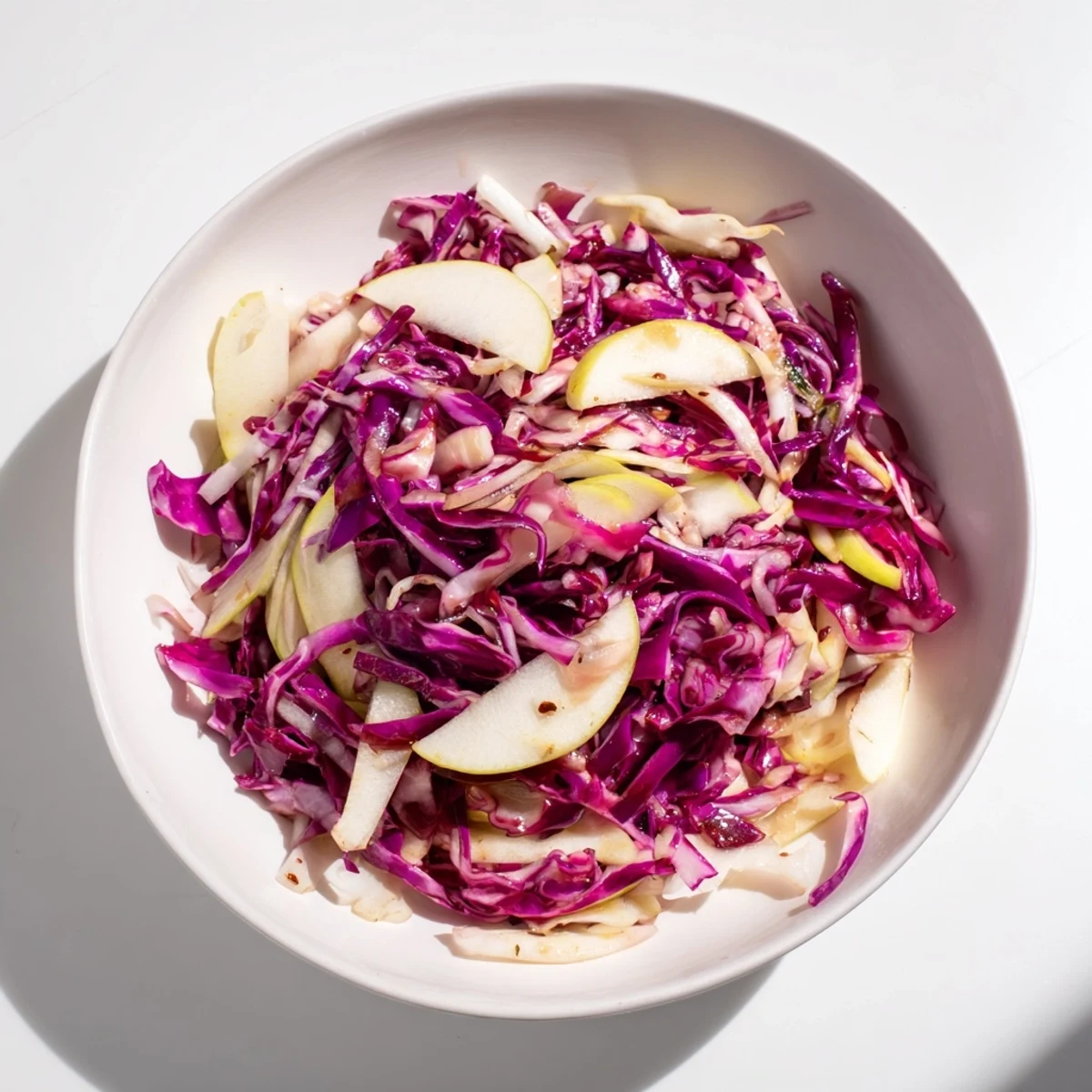 Tender red cabbage and apples simmered in vinegar, the Sweet & Sour Bavarian style is perfect.