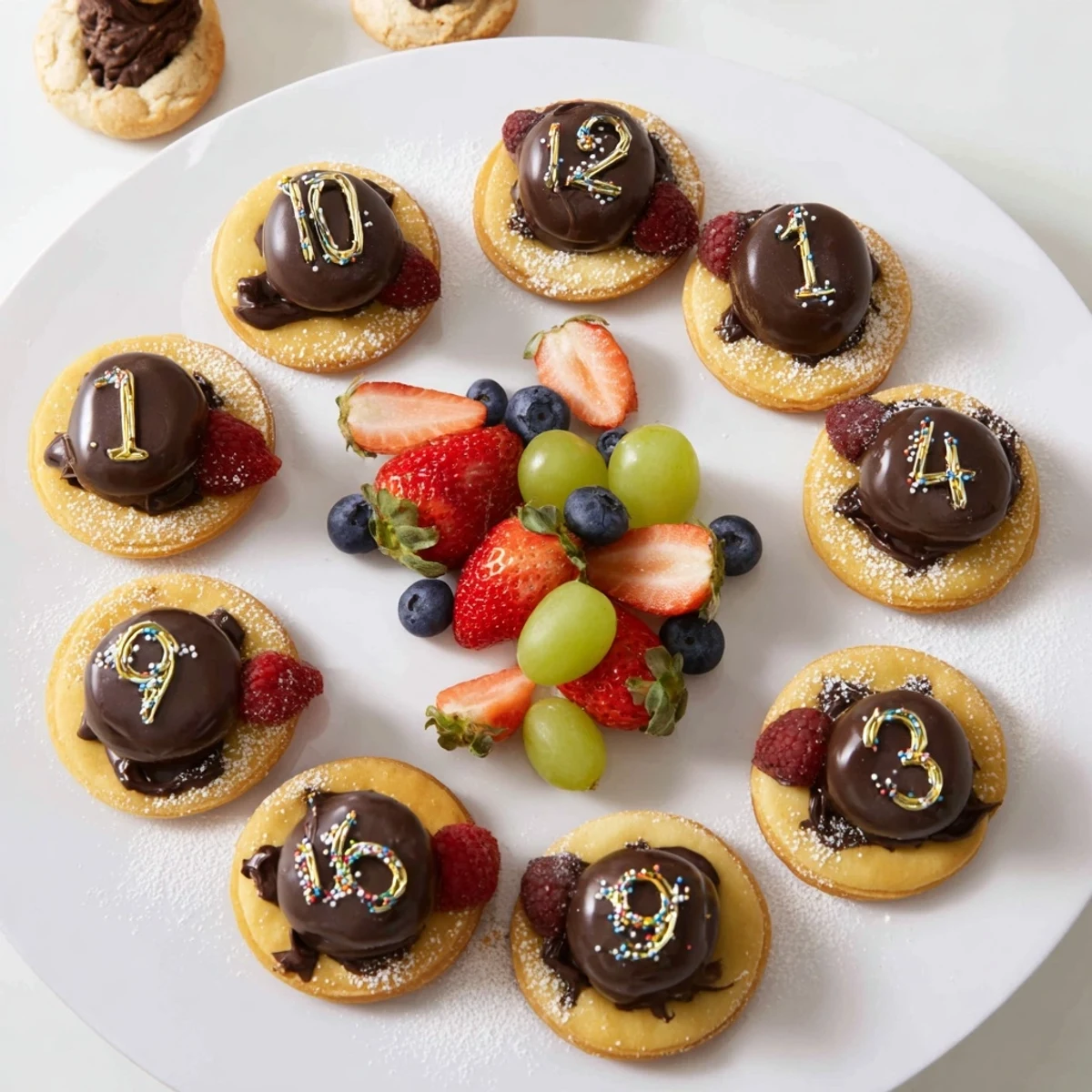 Festliche funkelnde Uhrplatte #83