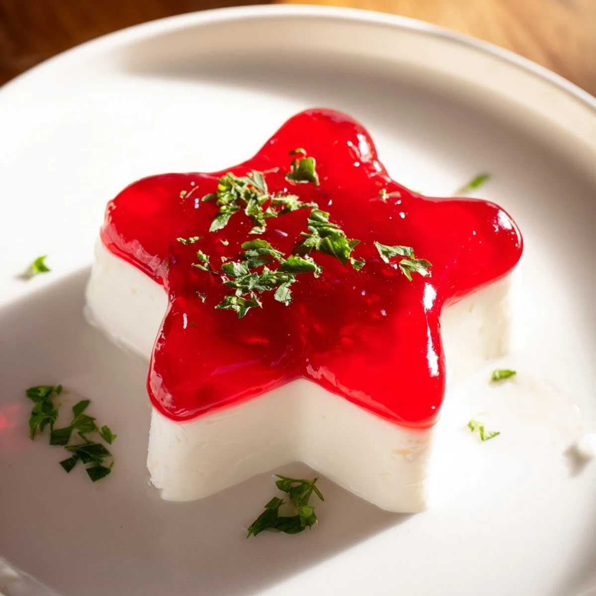 A festive platter of Cream Cheese and Pepper Jelly Star Appetizer, ready to be served.