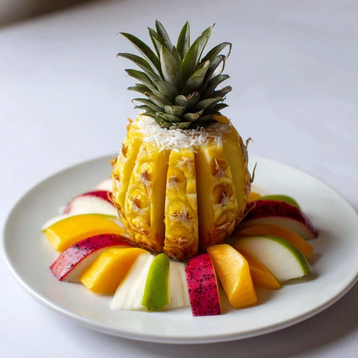 Tropische Ananas Fruchtplatte