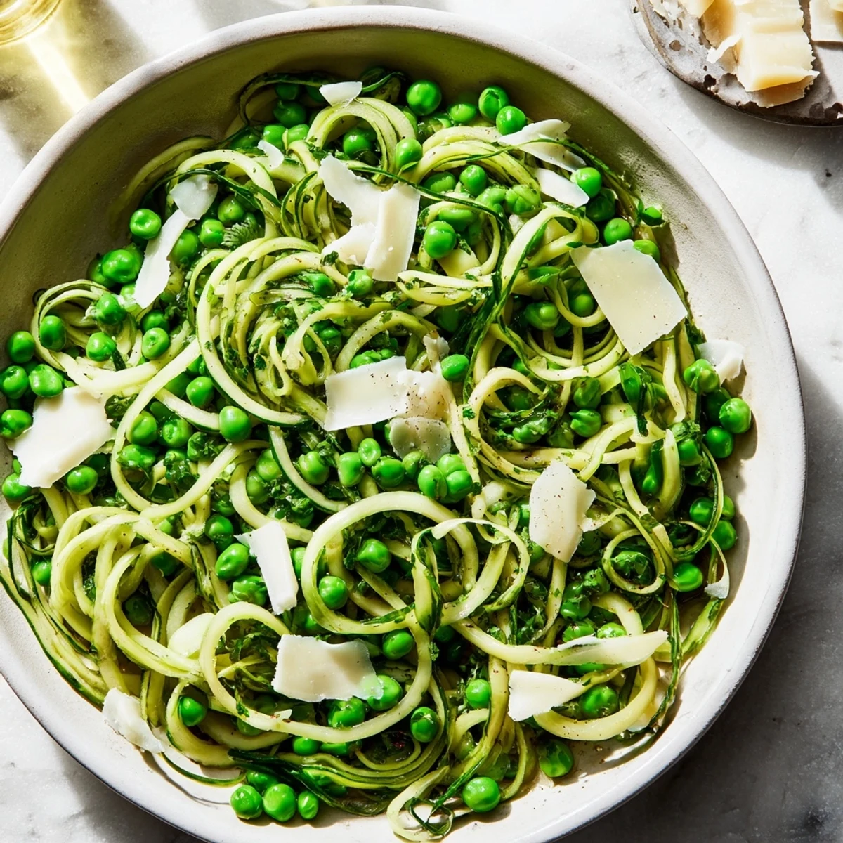 Vibrant The English Ivy salad: Crispy snap peas and tangy cheddar, ready to serve and enjoy.