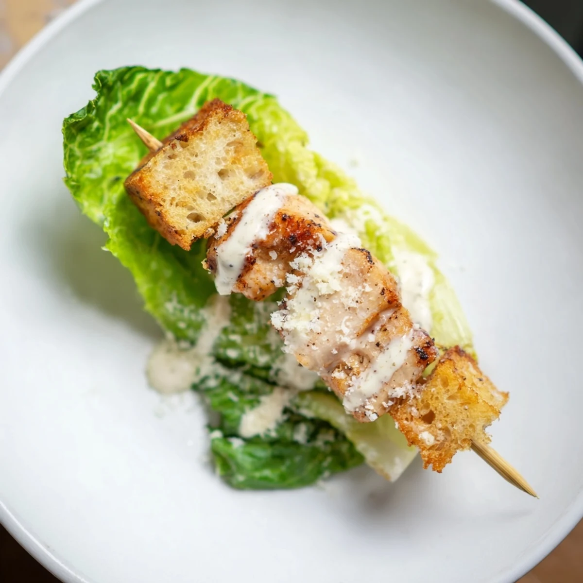 Huhn Caesar Spieße einfach lecker