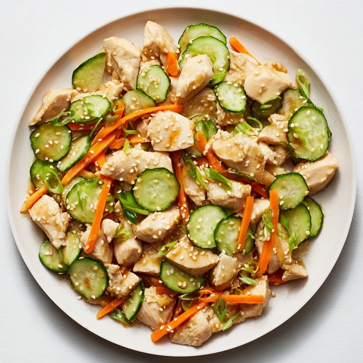 Look at this delicious Deli Container Shaker Chicken Salad, ready for an easy, protein-packed meal.