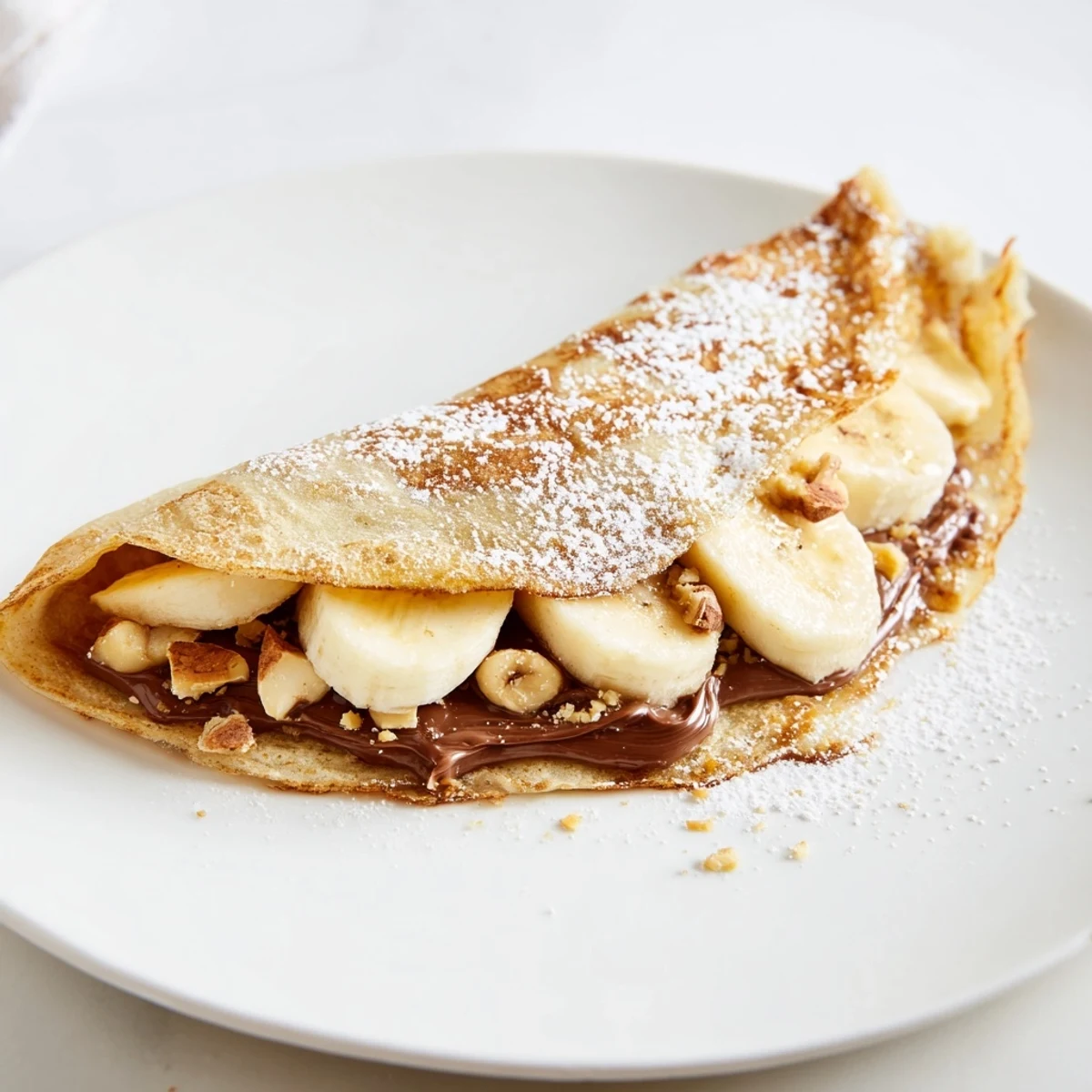 Banana Nutella Folded Tortilla