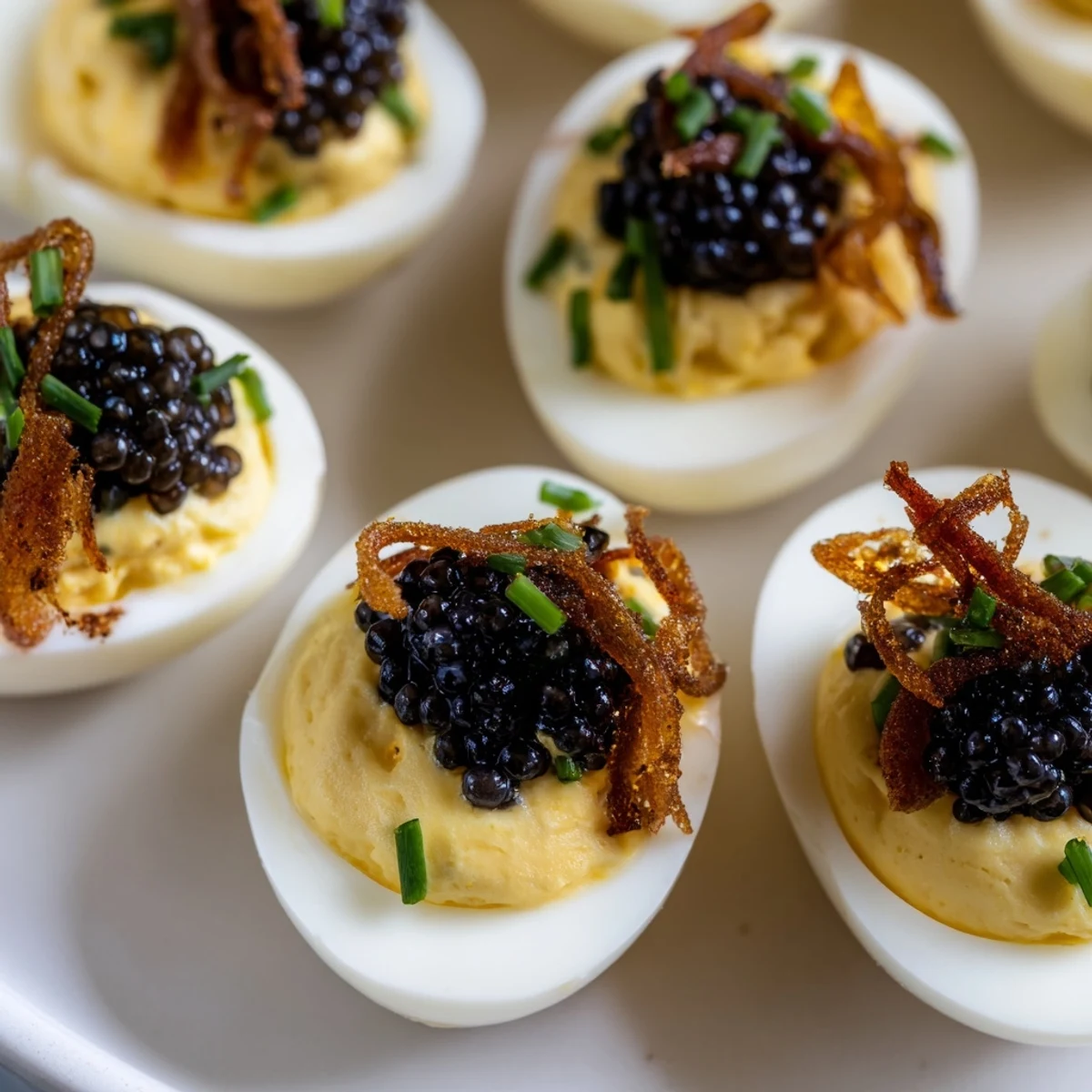 Deviled Eggs mit Kaviar