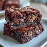 2. Fudgy Brownies mit geschmolzenen Erdnussbutter-Täfelchen, perfekt für Schokoladenliebhaber und Naschkatzen.  