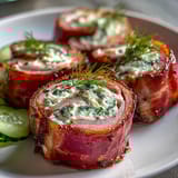 Schinken Frischkäse Gurken Pinwheels