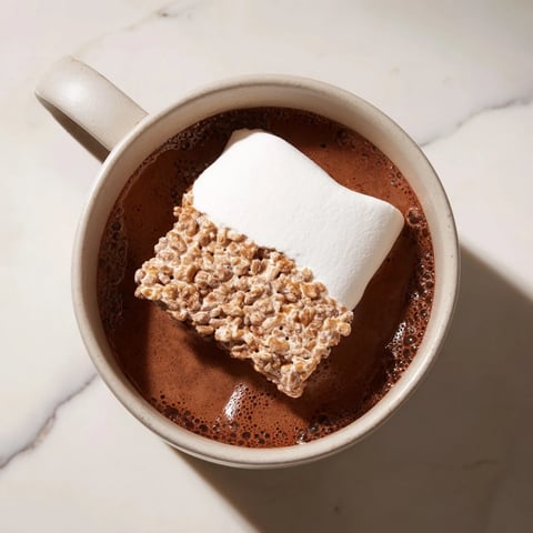 Rich, decadent hot chocolate topped with a cozy bear marshmallow bar ready for a cold evening.