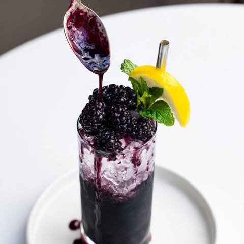 Here are the 3 ALT image texts for the recipe "Dark Matter Mocktail":