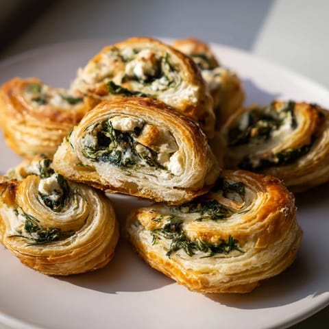 Spinat Feta Blätterteig Spiralen #104