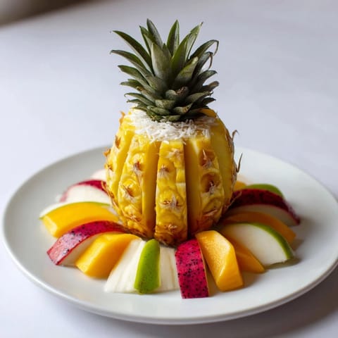 Tropische Ananas Fruchtplatte