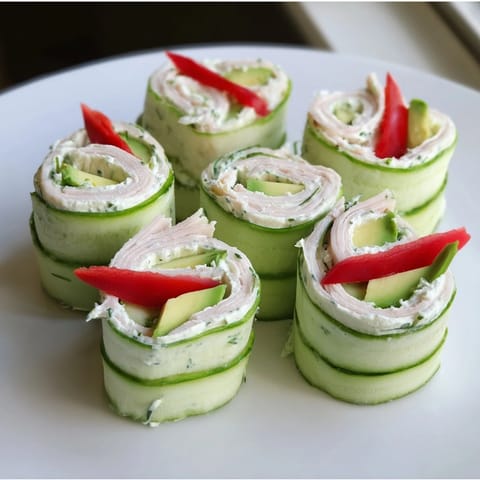 Gurken Roll-Ups low-carb snack #155