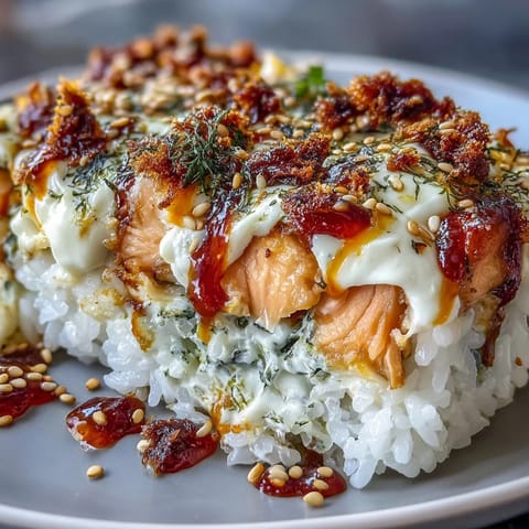 Scharfer Lachs Sushi Auflauf #246