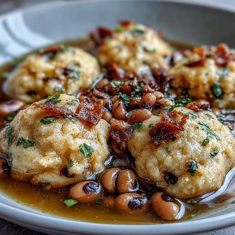 Black-Eyed Peas Wurst Knödel