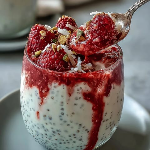Vegan Raspberry Coconut Chia