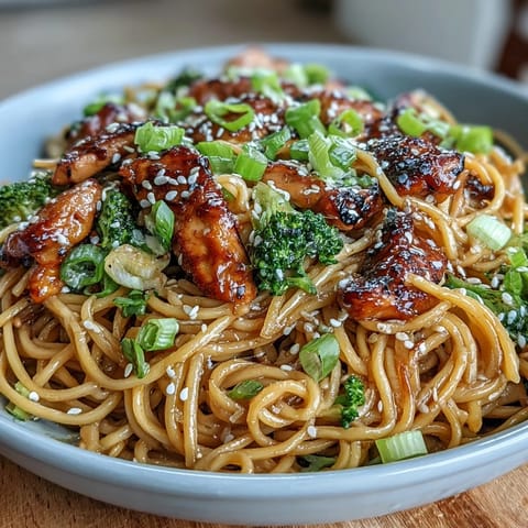 Sticky Garlic Chicken Noodles #320