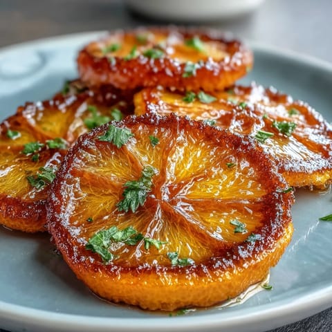 Glänzende kandierte Orangenscheiben als elegantes Cocktail-Garnitur für Valentinstagsgetränke.  