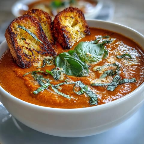 Cremige Tomaten Basilikum Suppe #342