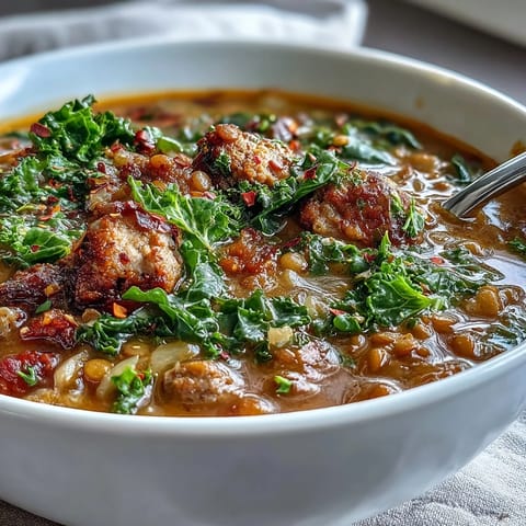 Würzige Wurst Linsen Kohl