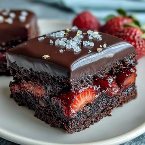1. Dubai Chocolate Strawberry Bark mit dunkler Schokolade, gefriergetrockneten Erdbeeren, Pistazien und essbarem Goldblatt für einen luxuriösen Genuss.