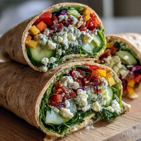 Bunte Veggie Wraps Mittagessen