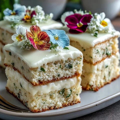 Mini Spring Birthday Layer Cakes mit essbaren Blumen: Zarte, farbenfrohe Mini-Layer-Cakes mit Vanille und Zitrone, verziert mit cremiger Buttercreme und essbaren Frühlingsblüten – perfekt für einen besonderen Geburtstag.