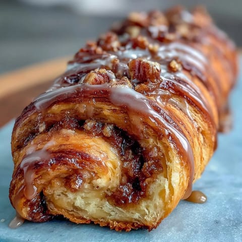Weiche, fluffige Mini-Orangenbrötchen mit zitronigem Zucker gefüllt und mit einer hellen Orangenglasur überzogen, hergestellt aus Blätterteig.