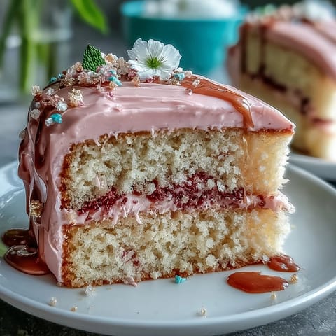 Rosé-Velvet-Kuchen mit Gold