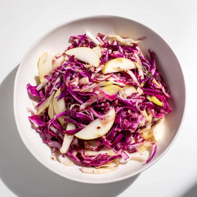 Tender red cabbage and apples simmered in vinegar, the Sweet & Sour Bavarian style is perfect.