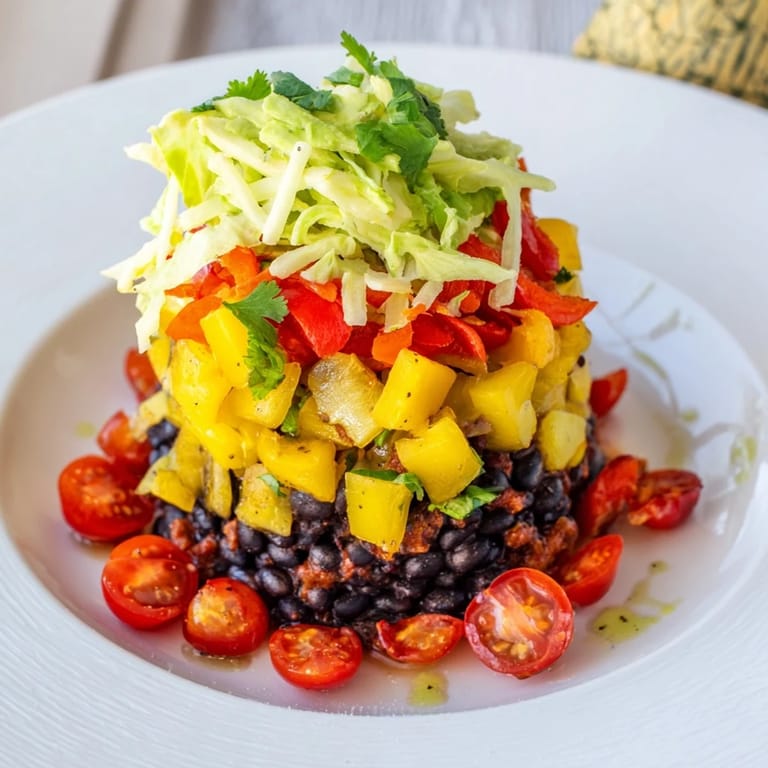 This Southwest Sunset Palette salad has gorgeous layers and delicious Southwestern flavors.