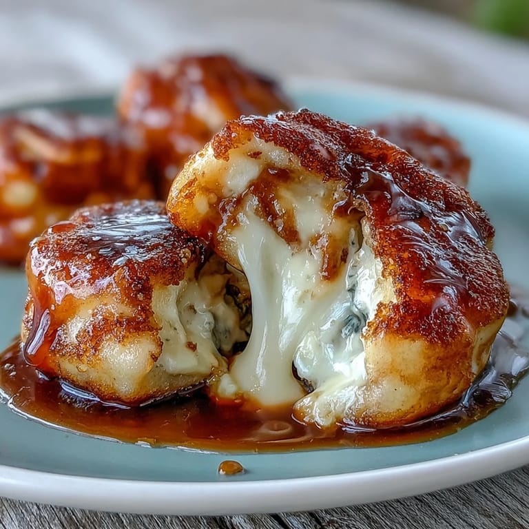 Frisch gebratene Chīzu Imomochi auf einem Teller mit Sesamsamen und glasierter, knuspriger Oberfläche.