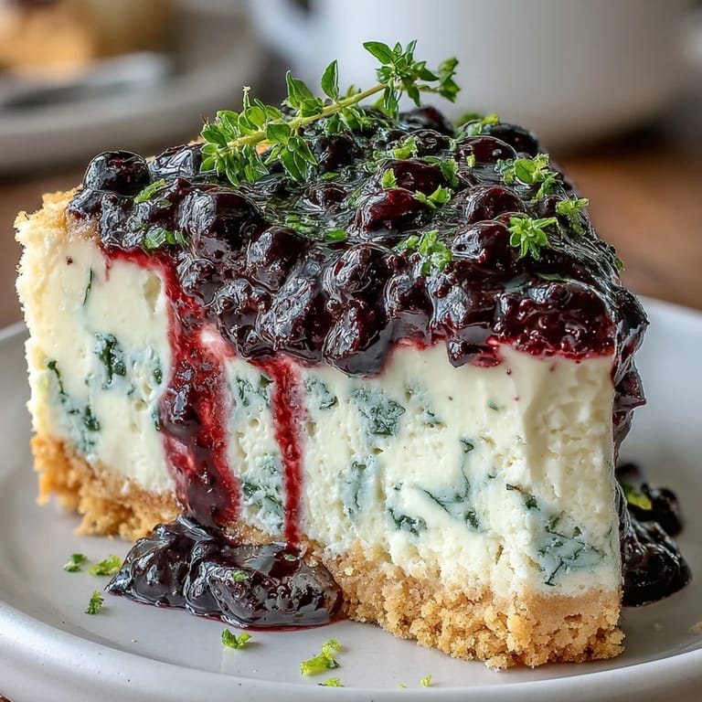 Genussvoll angerichteter Lemon Blueberry Shortbread Mousse Cake, perfekt für Sommerfeiern mit frischen Beeren.