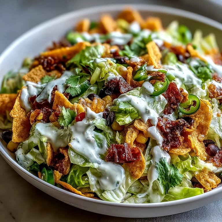 Frito Cowboy Cabbage als knackige Southwestern-Salattasse mit sour cream–Chipotle-Dressing und gestreuten Chili Cheese Fritos für den letzten Crunch
