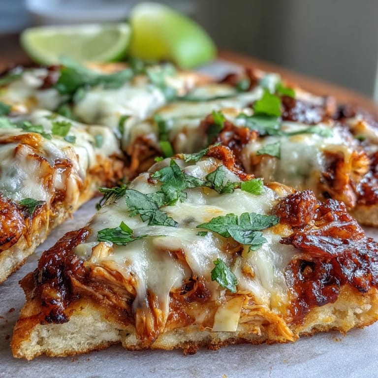 Goldbraun gebackene Garlic Naan Chicken Enchilada Pizzas, frisch aus dem Ofen, duften würzig und werden auf einem rustikalen Holztisch serviert.