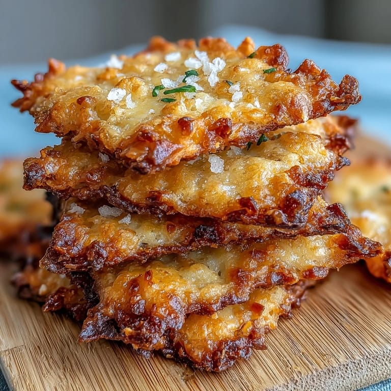 Goldbraune, knusprige Knäcke mit reichhaltigem Cheddar- und Parmesan-Geschmack, perfekt für jede Snack-Auswahl.