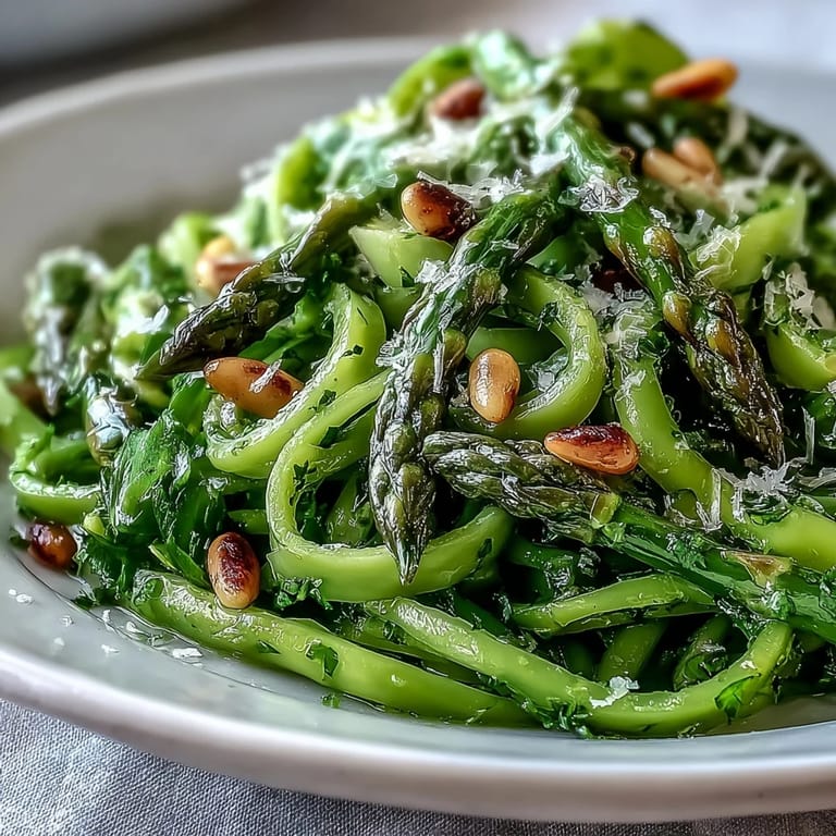 1. Frischer Spargelsalat mit zitronigem Dressing und Parmesan-Craspeln – perfekt für den Frühling.