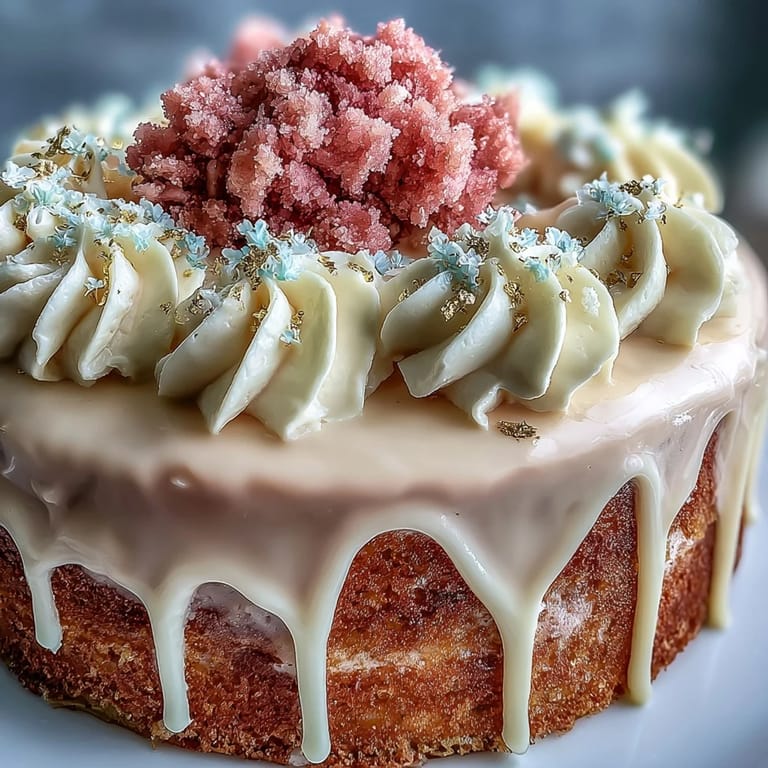 Stylische Rosé-Velvet-Torte mit essbarem Gold-Drip, perfekt für festliche Anlässe und Feiern